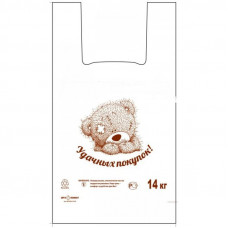 Пакет майка (БП) "МИШКА ТЭДДИ" ПВД 28*50 4.0 гр (1/100)