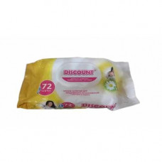 Влажные салфетки Discount (1/72шт) с ромашкой 