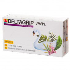 Перчатки виниловые неопудр. DELTAGRIP размер S уп.(1/100)