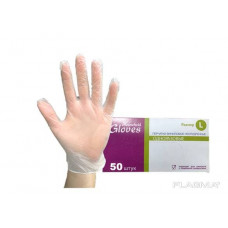 Перчатки виниловые неопудр. Gloves размер L уп.(1/100)