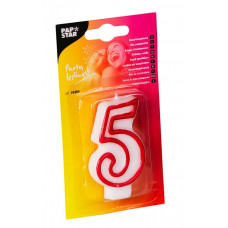 Свеча цифра "5"