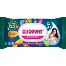 Влажные салфетки Discount (1/63шт) "Детские" с/к,сниние